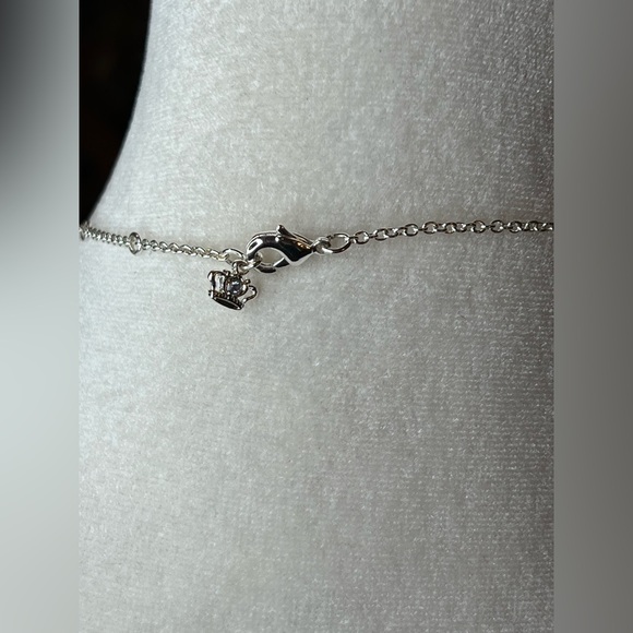 Premier Silver Necklace with Reversible Teal and Silver Pendant - Picture 9 of 9